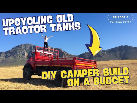 DIY CAMPER BUILD ON A BUDGET | Building Betsy - Episode 1 - Extra fuel tank | Matches on the Map