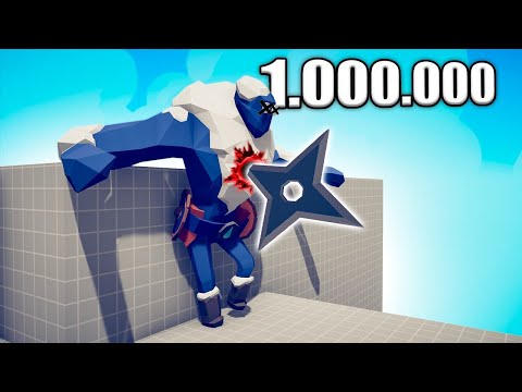 1.000.000 DAMAGE NINJA vs UNITS - TABS | Totally Accurate Battle Simulator 2024