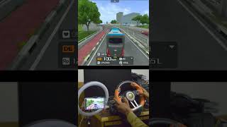 Download lagu Bus Simulator Indonesia With Steering wheel 😲 on Android #viral #gaming #shorts #bussid mp3