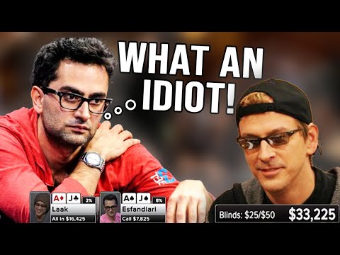 Esfandiari BLOWS UP on "IDIOT" Phil Laak!!!