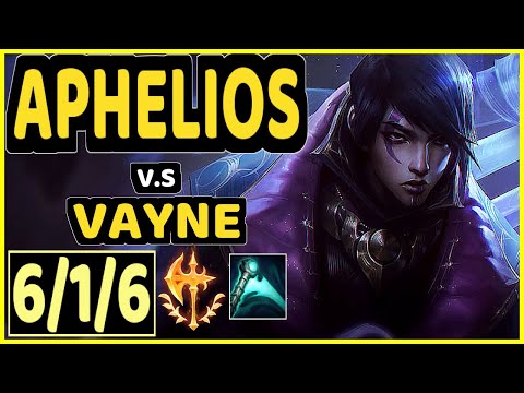 DUDSTHEBOY (APHELIOS) vs VAYNE - 6/1/6 KDA BOTTOM ADC CHALLENGER GAMEPLAY - BR