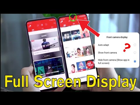 How To Hide Front Camera Display Punch Hole || Full Screen Display