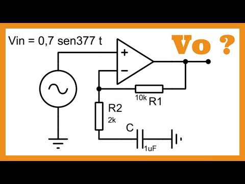 Amplificador não inversor - Efeito da frequência na reatância Ex9