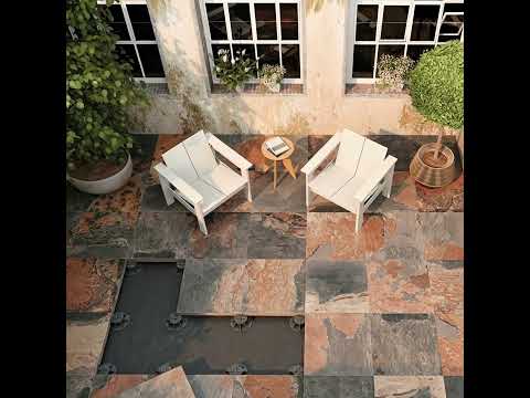 Dalle extérieur Chateau 2.0 naturel R11 60x60 cm