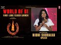 Actress Nidhi Subbaiah Speech at #UITheMovie First Look Teaser Launch | Upendra | Lahari Films|Venus