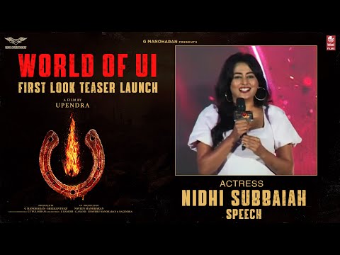 Actress Nidhi Subbaiah Speech at 