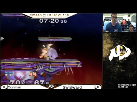 Smash @ CU Melee 4/21/16: Conman vs. Swid