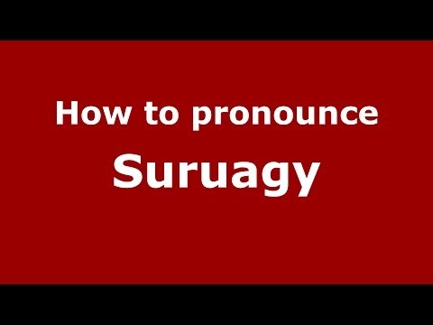 How to pronounce Suruagy