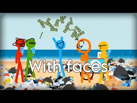 Animation Vs. Trash but i add faces to 