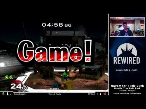 Rewired 2016 Melee Singles Wave 2 Pools - ILoveBagelz (Luigi) vs PF|Kali (Yoshi)