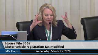 Motor vehicle registration tax calculation change 3/25/26