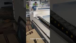 Máy cắt khắc Laser co2 Cnc ironwood cắt ván Plywood làm hộp đựng viết
