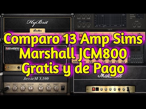 13 amps vst MARSHALL JCM800 Comparación- Plugin Alliance, Positive Grid, Softube, Hotone, Neural Dsp