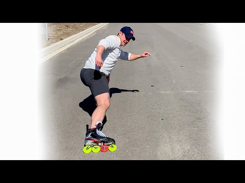 Learning how to stop on inline skates