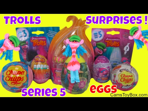 Trolls Series 5 Blind Bag Surprise Toys Chocolate Eggs Plastic Chupa Chups 3 Cooper Toy Review Video