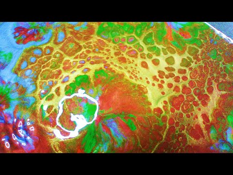 Metallic Swipe Acrylic Pouring Technique Abstract Fluid Art