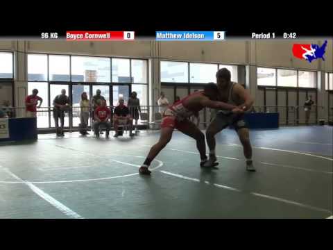 Boyce Cornwell vs. Matthew Idelson at 2013 Junior Nationals - FILA - GR