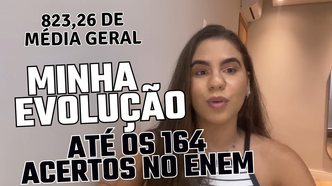 MINHA EVOLUÇÃO EM NÚMERO DE ACERTOS ATÉ OS MEUS 164 ACERTOS NO ENEM 2023
