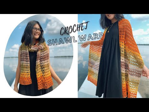 Crochet Fall Shawl Wrap - Simple Crochet Wrap Tutorial