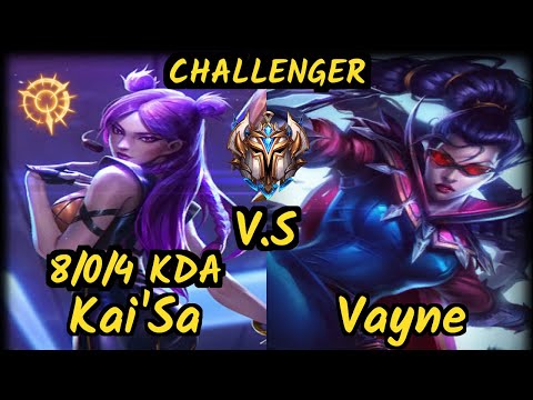 FORG1VEN (KAI'SA) vs VAYNE - 8/0/4 KDA BOTTOM ADC CHALLENGER GAMEPLAY - EUW