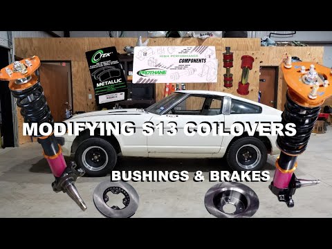 Modifying Nissan S13 Coilovers to fit Datsun 280ZX - Prothane  Polyurethane Bushings - Rear Brakes