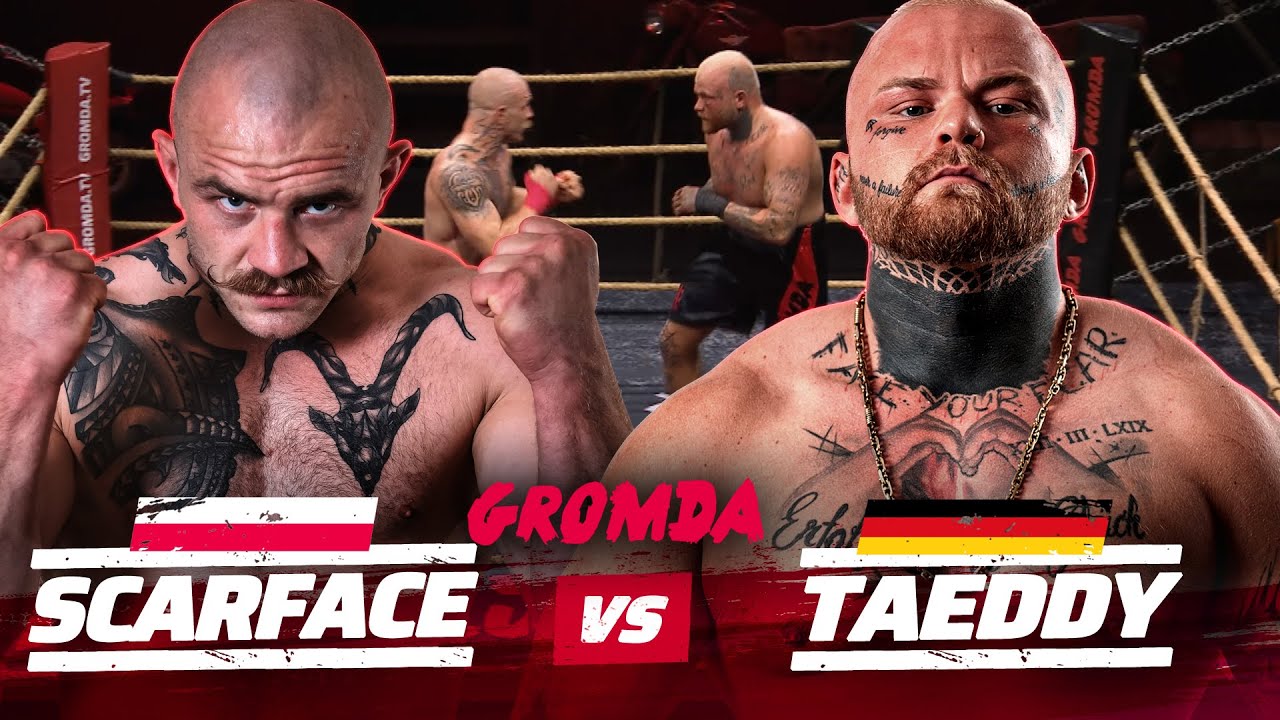 POLSKA vs NIEMCY na gołe pięści. Brutalny i krwawy nokaut. SCARFACE vs TAEDDY I CAŁA WALKA