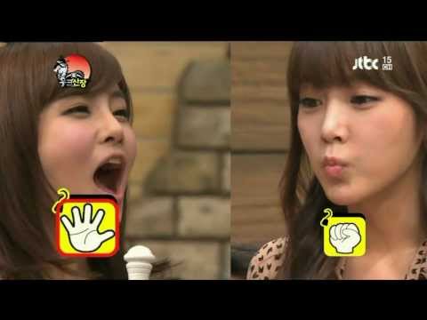 120122 T-ara Boram VS Soyeon - Rock-Paper-Scissors Game