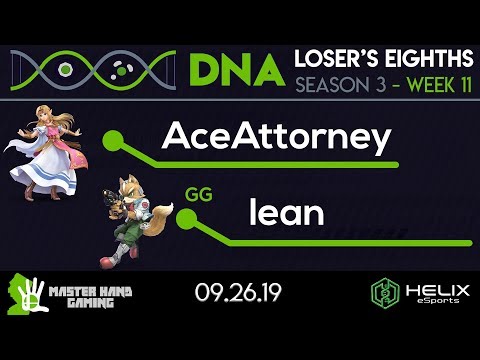DNA S3:W11 - AceAttorney (Zelda) Vs. GG | lean (Fox) - L Quarterfinals