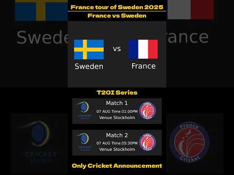 France tour of Sweden 2025 | FRA in SWE | France vs Sweden 2025 T20I Series #FRAvsSWE #cricket