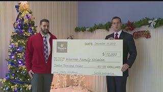 Covelli Enterprises presents big check to Warren Family Mission