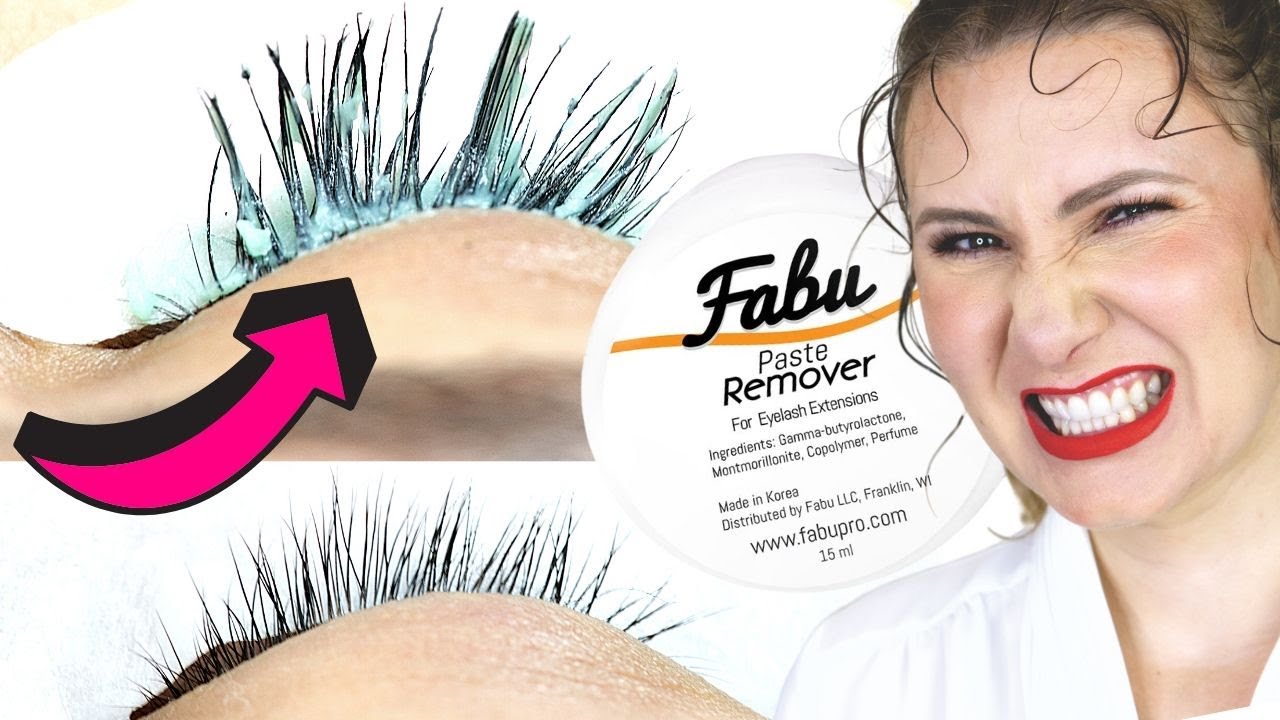 How to REMOVE EYELASH EXTENSIONS using PASTE REMOVER
