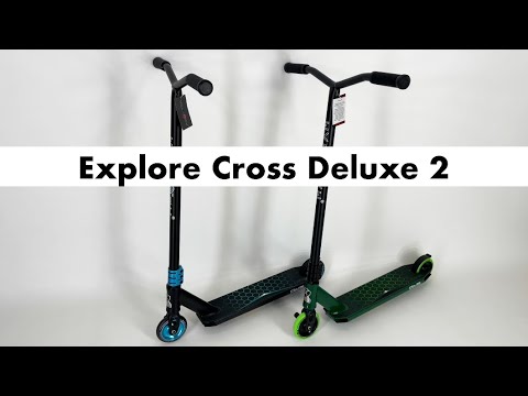 Трюковый самокат Explore Cross Deluxe II синий + пега - фото 1 - id-p1402841077
