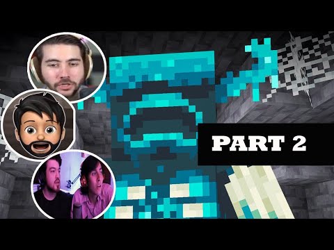 Gamers Reaction to First Seeing the Warden Mob in Minecraft 1.17 Cave Update Part 2