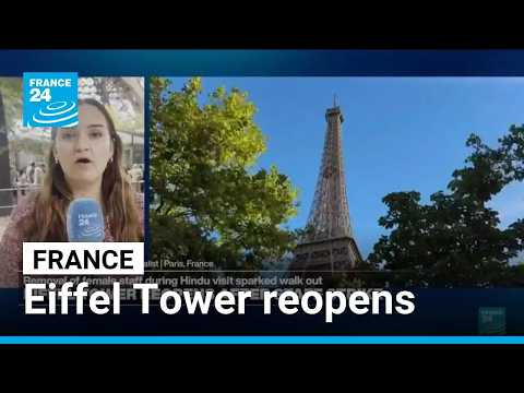 Eiffel Tower reopens after row over removing women staff