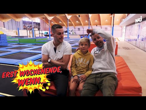 Erst Wochenende, wenn... Schelker in der Trampolin Halle