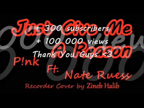 Just Give Me A Reason-Recorder Notes | P!nk ft. Nate Ruess