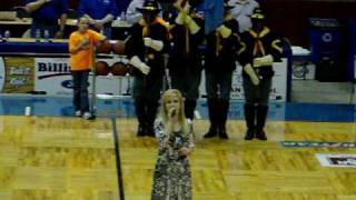 Mikayla Jo - 15 yr old - singing National Anthem for Lawton Ft Sill Cavalry basketball