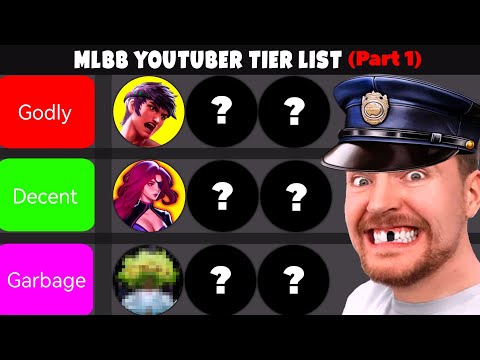 Mobile Legends YOUTUBER Tier List (Part 1)