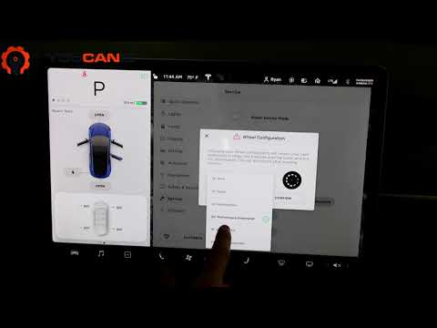 Tesla Wheel Configuration and Reset TPMS sensors