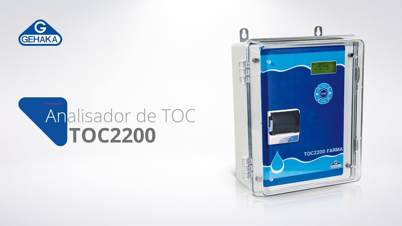 Video de demonstração do TOC2200 PHARMA