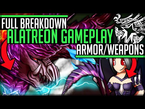 NEW ALATREON GAMEPLAY + INSANE ARMOR AND WEAPONS - Full Breakdown - Monster Hunter World Iceborne!