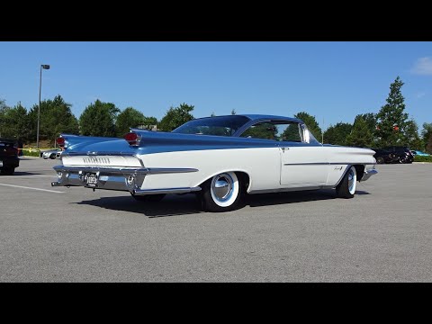 1959 Oldsmobile Olds Super 88 Holiday Coupe White Blue Engine Sound My Car Story with Lou Costabile