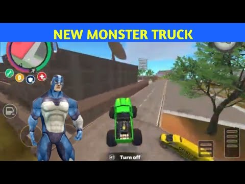 #video - new monster truck ( rope hero vice Town ) the new gaming video #ropeherovicetown