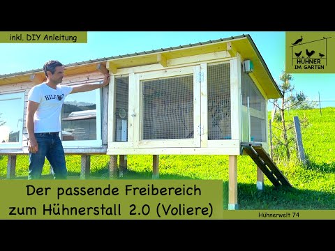 Premium 1,5m2 VOLIERE passend zum Hühnerstall 2.0 inkl. DIY Anleitung - Hühnerwelt 74