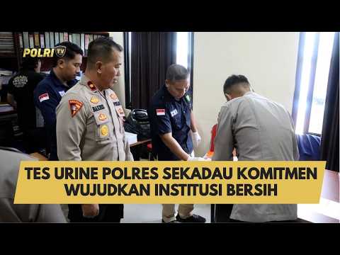TES URINE POLRES SEKADAU KOMITMEN WUJUDKAN INSTITUSI BERSIH