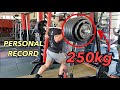 Cubaan Squat 250kg Tanpa Supporter | Personal Record !