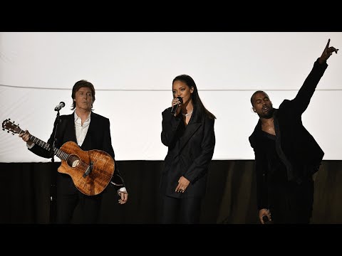 Rihanna, Kanye West & Paul McCartney - FourFiveSeconds (Live at the 57th Grammy Awards) 1080p