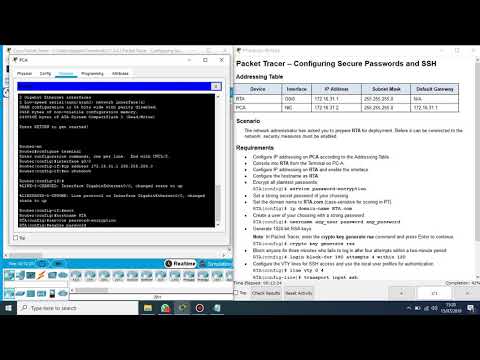 11.2.4.5 Packet Tracer - Configuring Secure Passwords and SSH #ProdiTIUMB