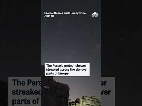Perseid meteor shower streaks across Europe's skies