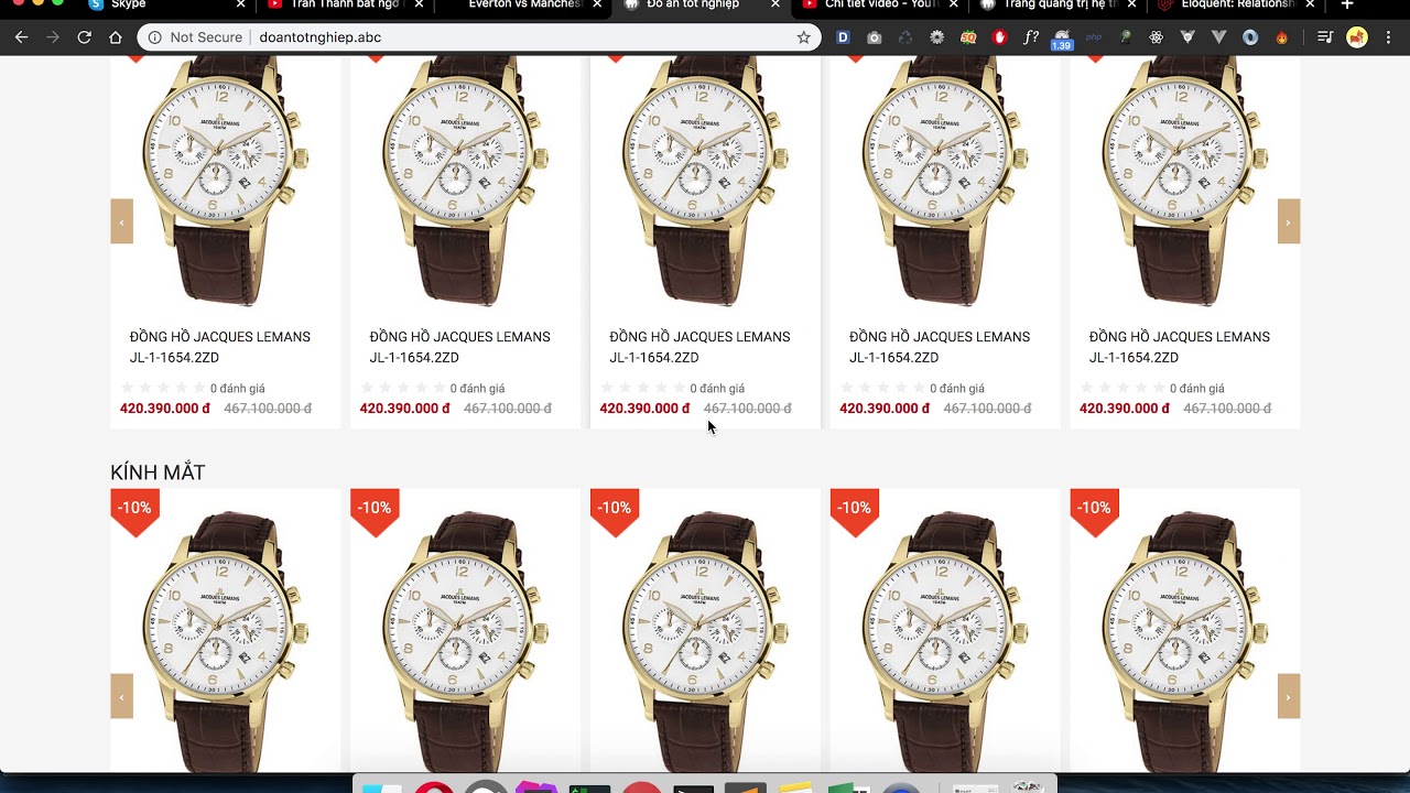 [Seri website đồng hồ] - Đồ án tốt nghiệp - Hiển thị sản phẩm thuộc danh mục nổi bật ra trang chủ P2